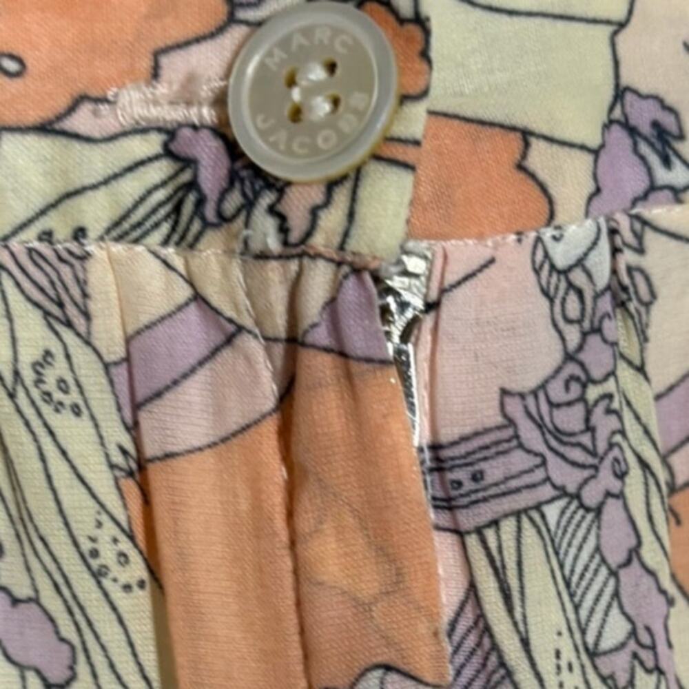 Marc Jacob’s Skirt Size 4 Ruffled Flare Whimsical Pastel Print Twirl - Picture 7 of 8